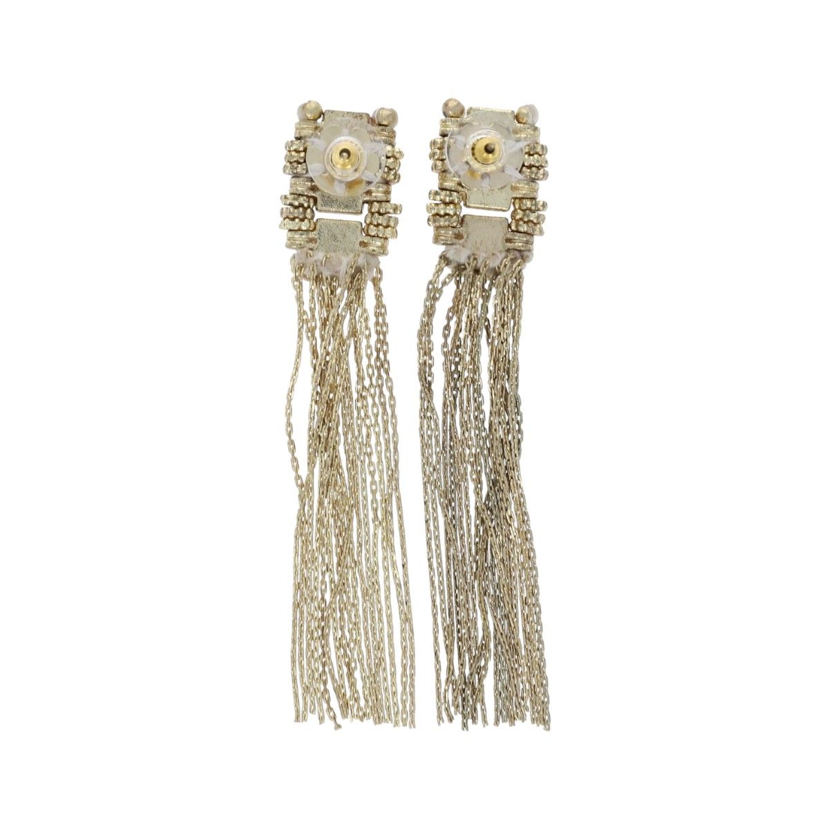 Boucles d'oreilles Indiennes longues Meera - Mariage Indien Pondie Chérie