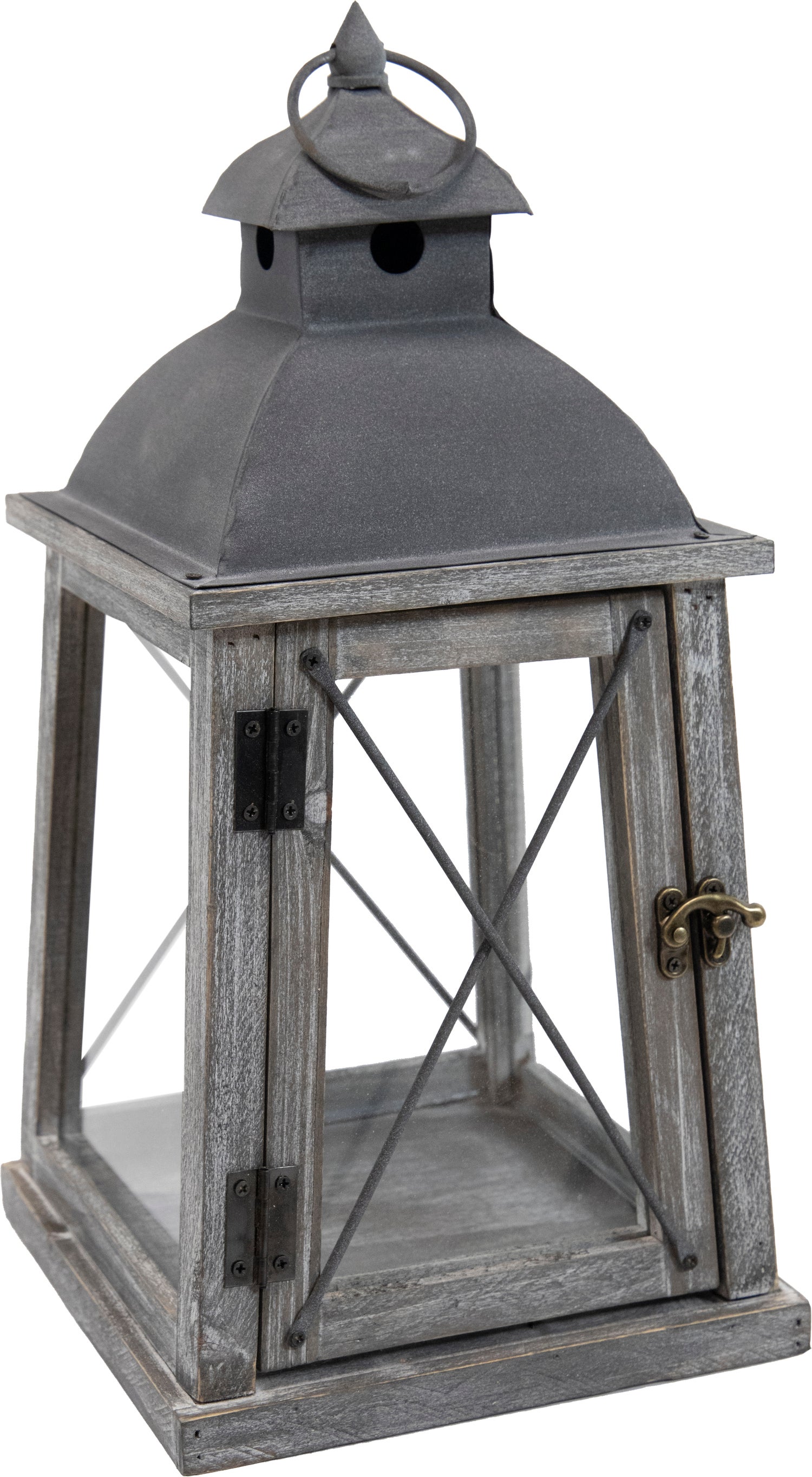 Lantaarn Fronton grijs 29 x 29 x 61 cm