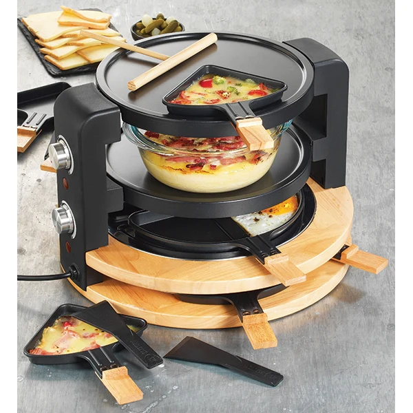 Raclette ronde multifonction 10 poêlons 1500 W Kitchen Chef Profession