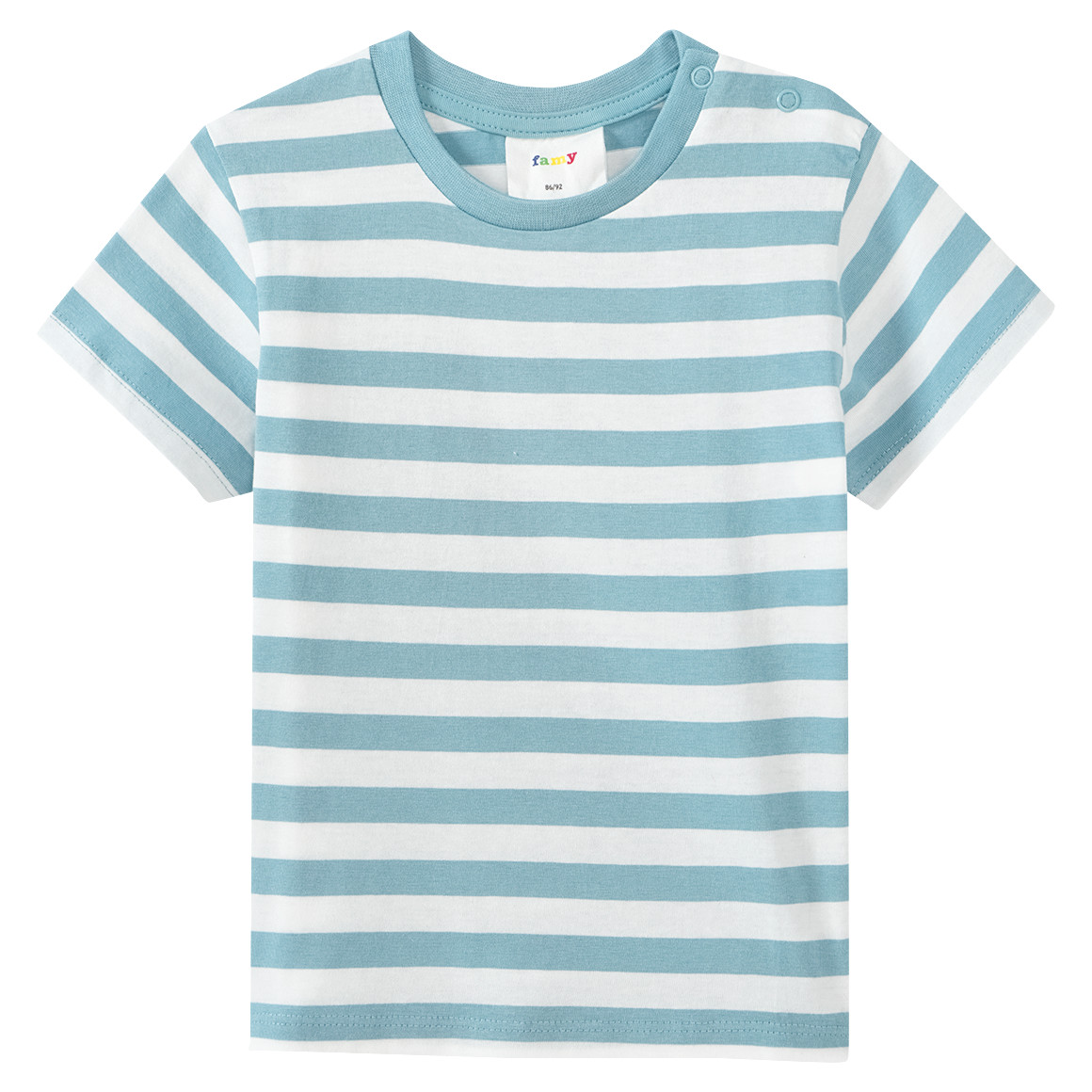 Famy 3 Baby T-Shirts im Basic-Look salbei / dunkelgrau