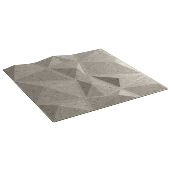 vidaXL Veggpaneler 24 stk betonggrå 50x50 cm XPS 6 m² diamant