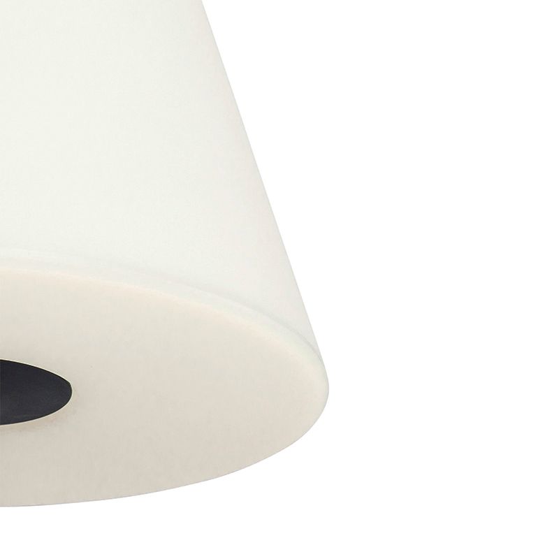 Buiten vloerlamp zwart met witte kap 35 cm IP65 - Virginia