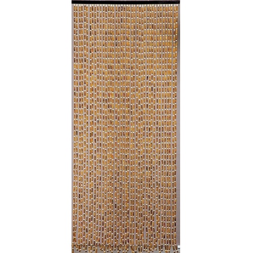 Rideau de porte en perles de bois 90 x 200 cm