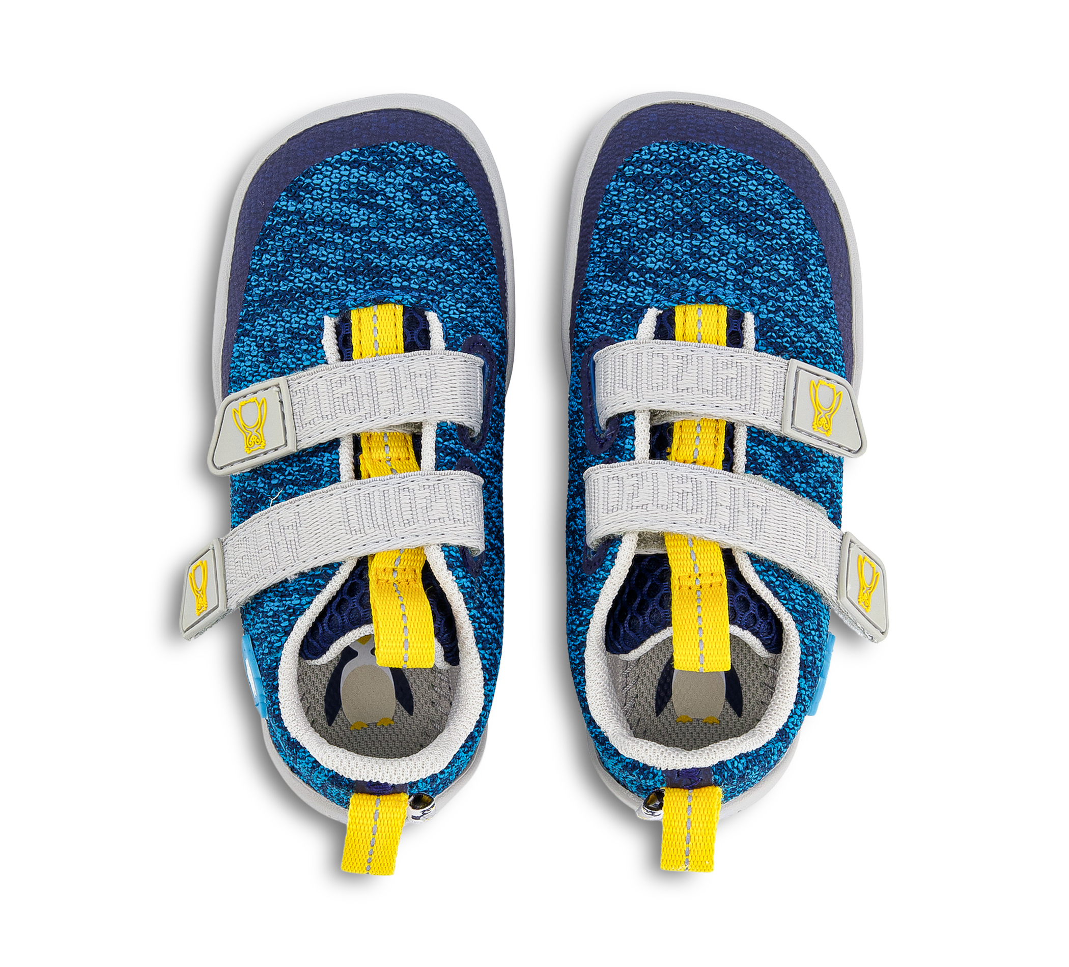 Affenzahn Barfussschuh Knit Happy - Klettschuhe blau