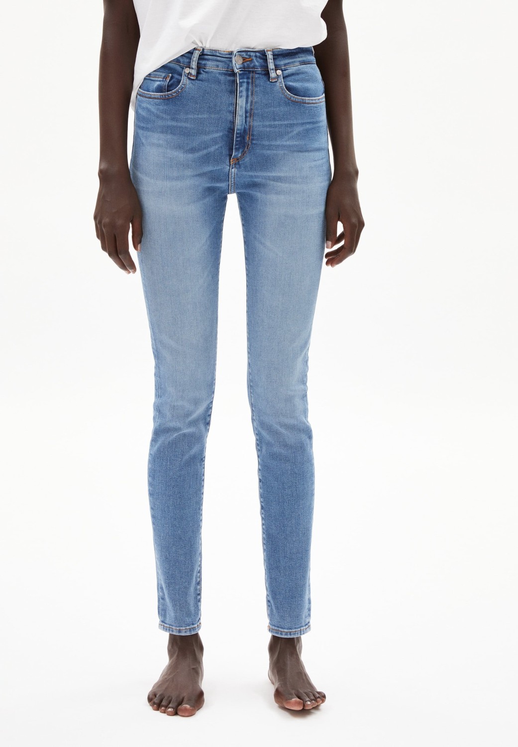 Armedangels Damen-Jeans Ingaa X Stretch Sky Blue