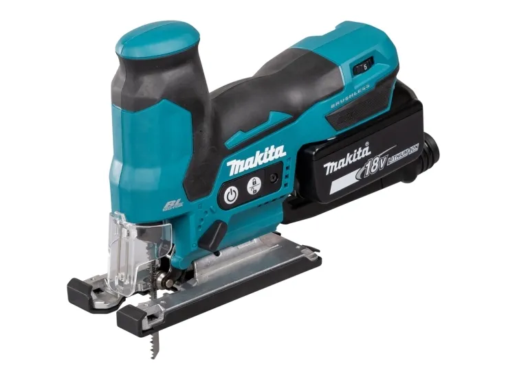 Makita DJV185RF1J, Øverste håndtag, Grøn, 90°, Aluminium, Stål, Træ, Børstefri, Deep discharge
