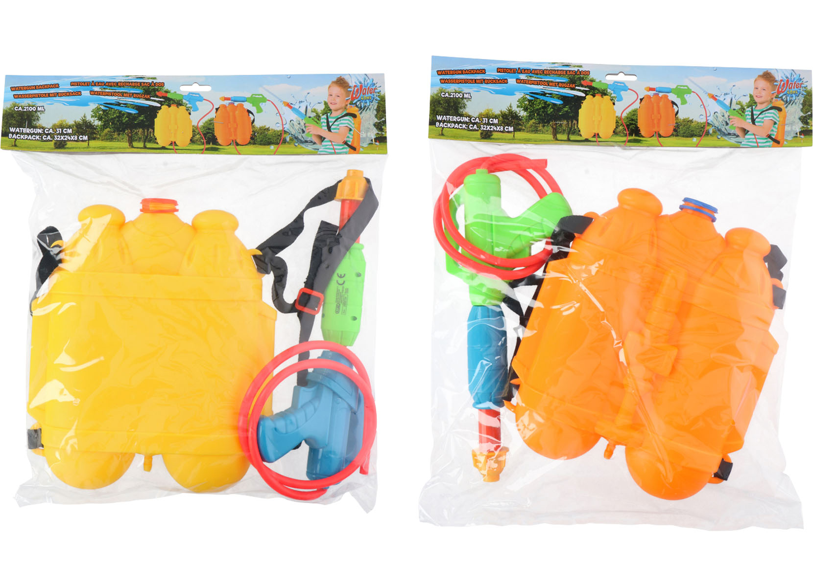 Wasserpistole mit Rucksack-Tank 2100ml