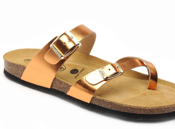 Plakton mules et sabots plats femme bombay 181032 orange