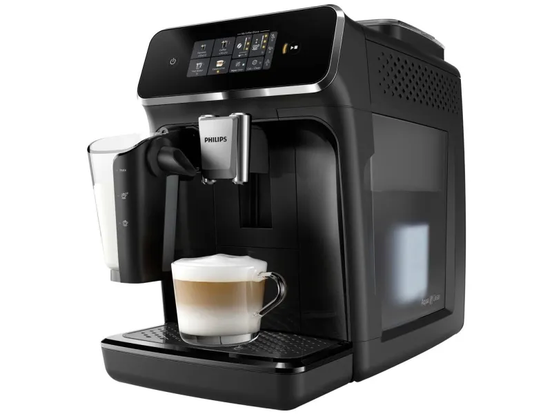 Philips Series 2300 EP2334 - Automatisk kaffemaskine med mælkeskummer - 15 bar - sort/skinnende kashmirgrå