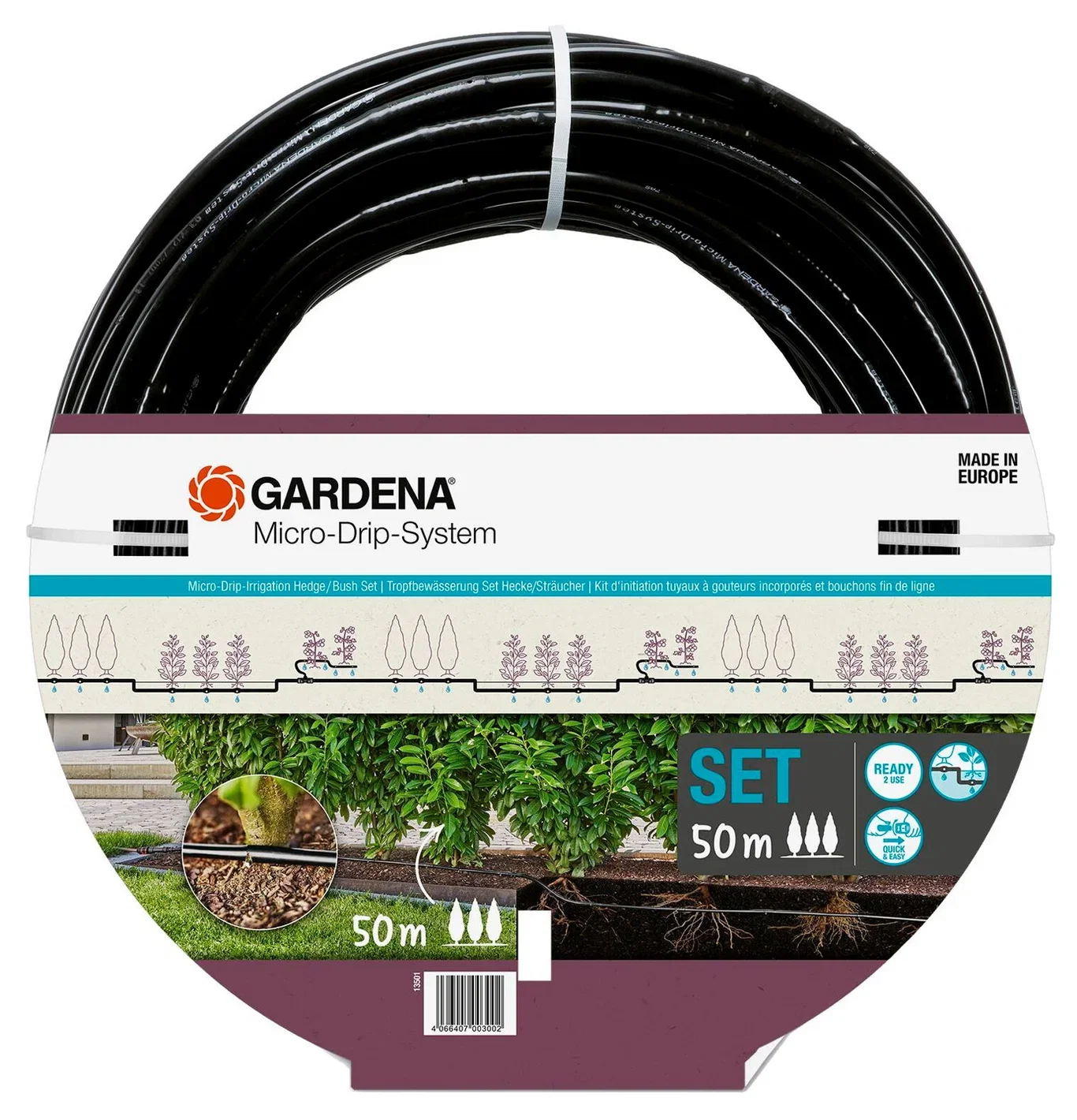 Gardena Vanningsett for busker & hekk 50m GARDENA Lengde 50 m