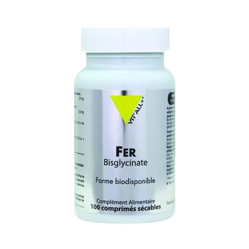 Fer Bisglycinate 27mg Vit'all+ - 100 Comprimés Sécables