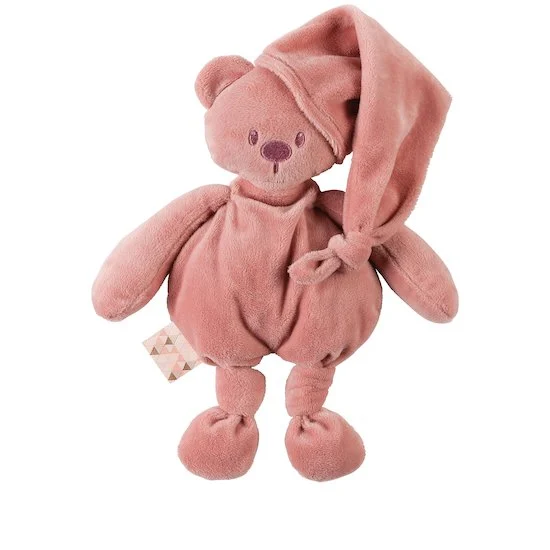 Lapidou peluche ours   vieux rose        de               Nattou