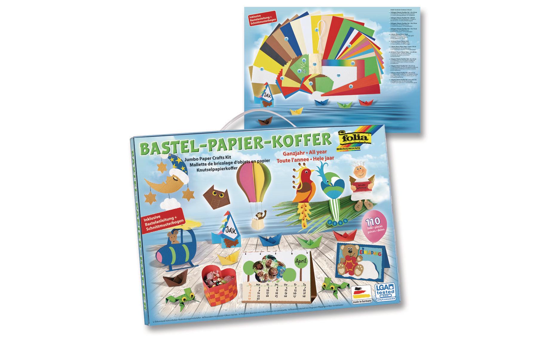 Bastelpapier Bastelkoffer Ganzjahr MehrfarbigBastelblock