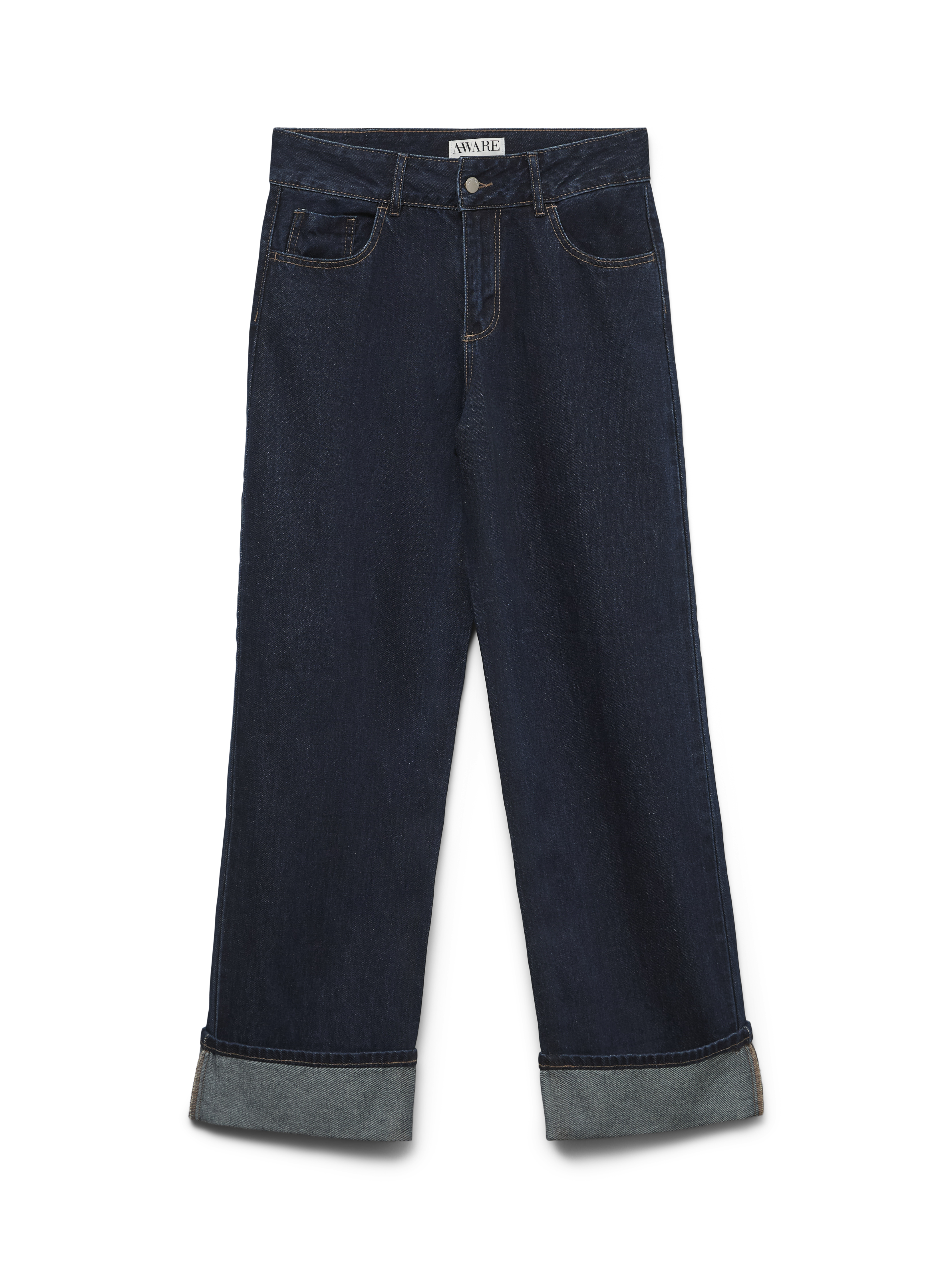 AWRENA Mid rise Wide leg fit Jeans
