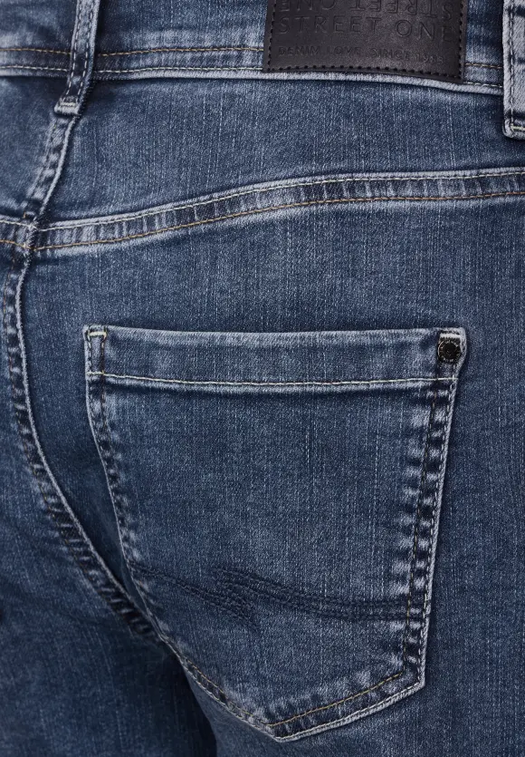 Loose Fit Balloon Jeans - indigo random wash