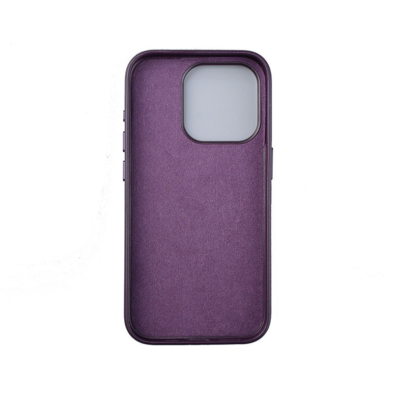 iPhone 15 Pro MagSafe Leder Case Schutzhülle in Violett