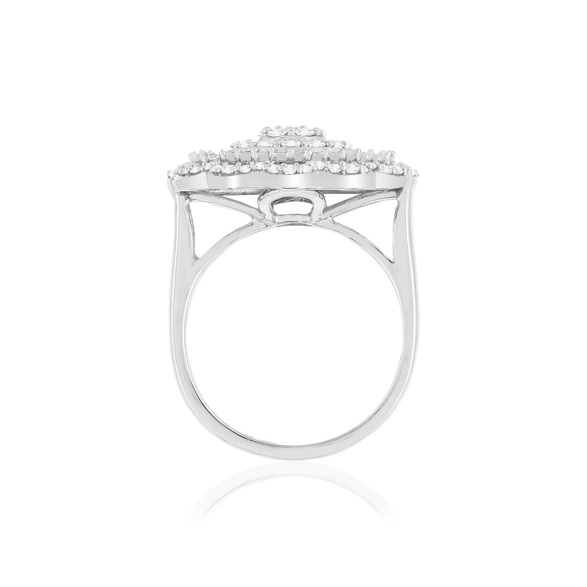 Bague or blanc 750 diamants