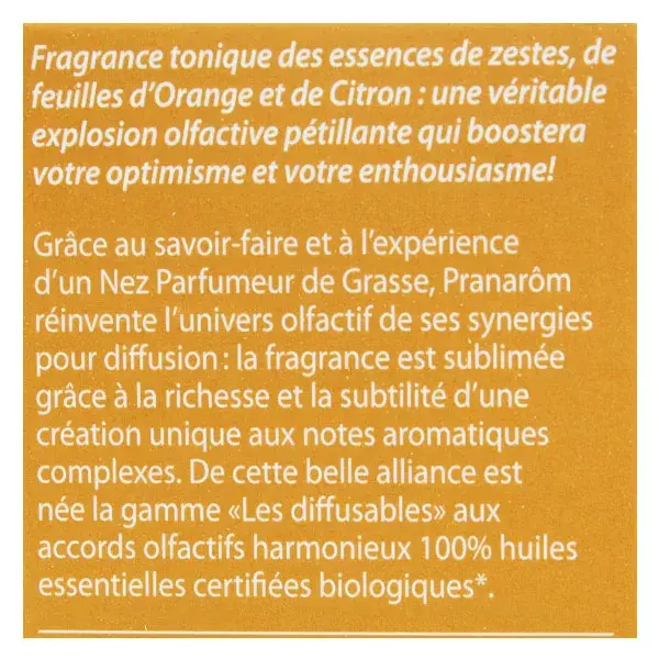 Mistura de Óleos Essenciais Orgânicos Pranarôm Diffusables, Revigorante e Cítrico, 30ml
