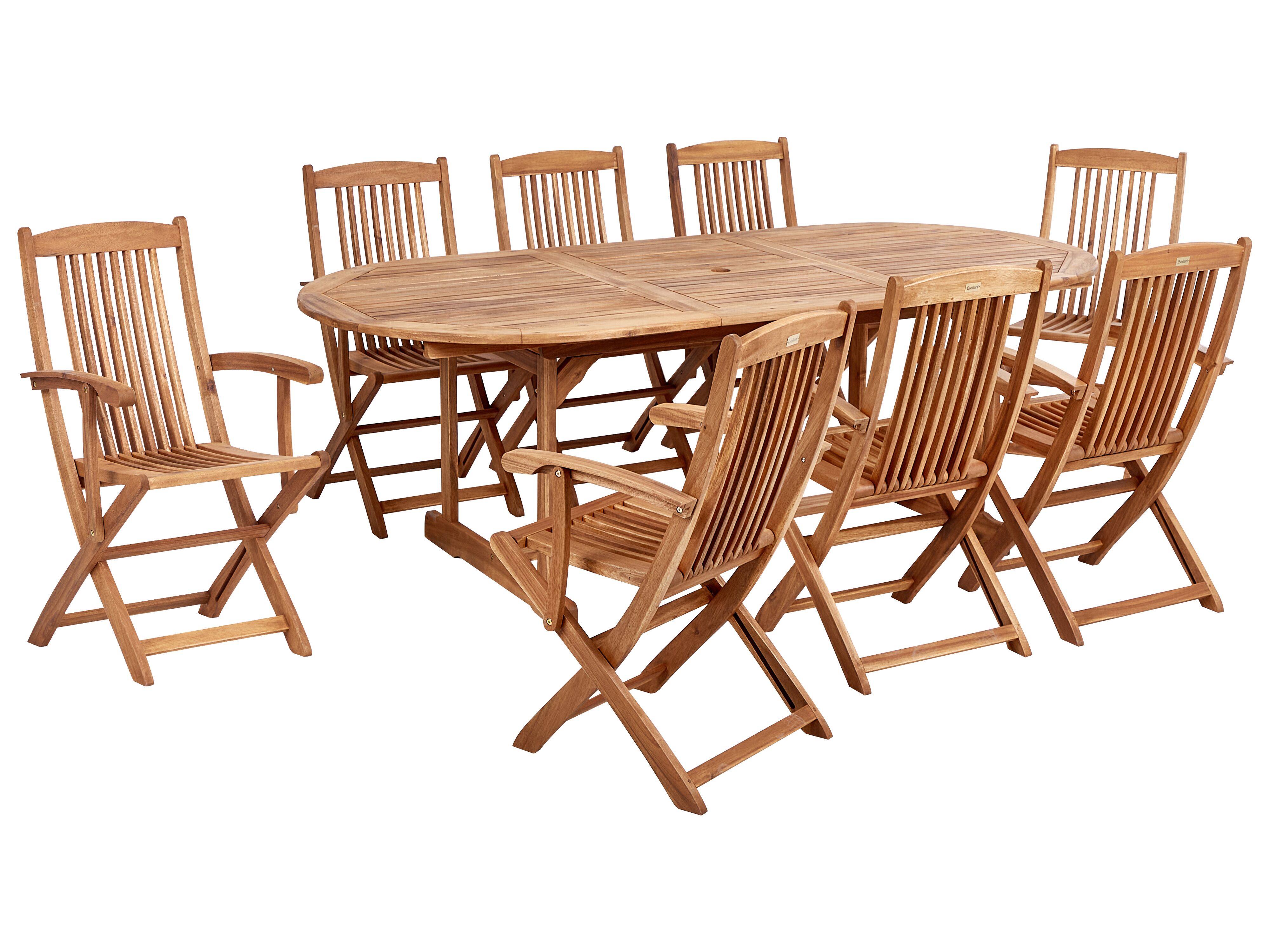 Tuinset 8-zits MAUI PREMIUM Acaciahout Rood