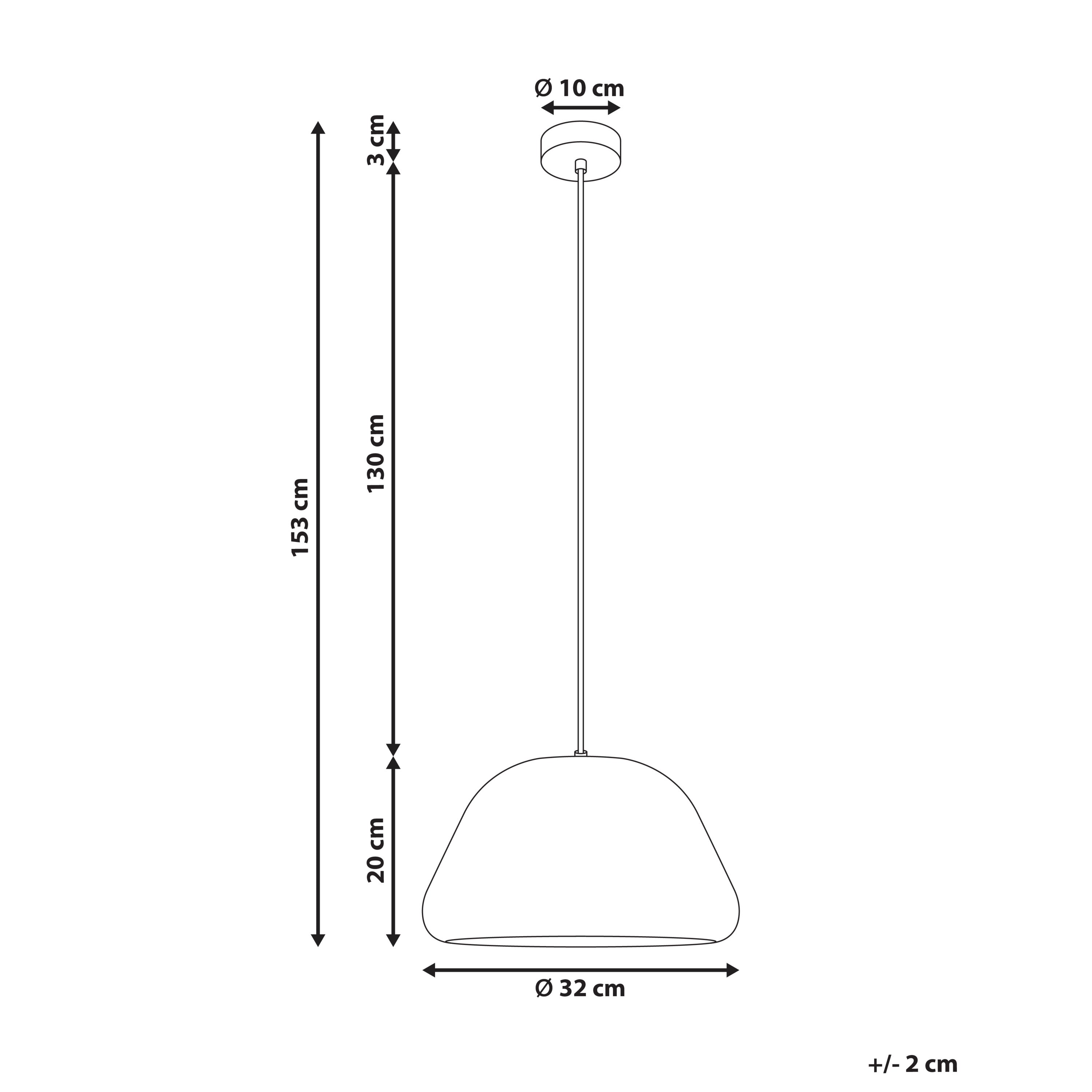 Beliani - JOKU - Hanglamp - Lichtbeige - Bouclé