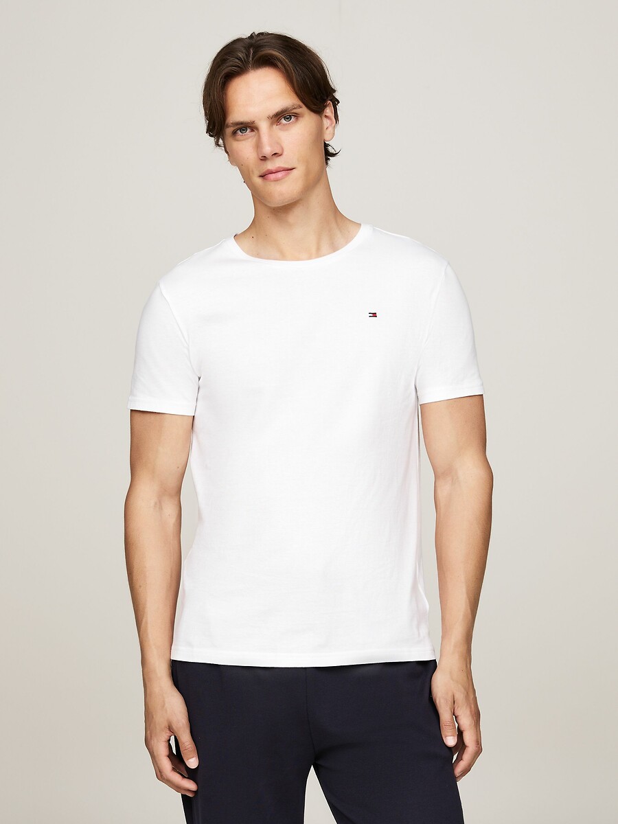TOMMY HILFIGER<br>Conjunto de 3 camisetas de gola redonda, com a essência de algodão exclusiva