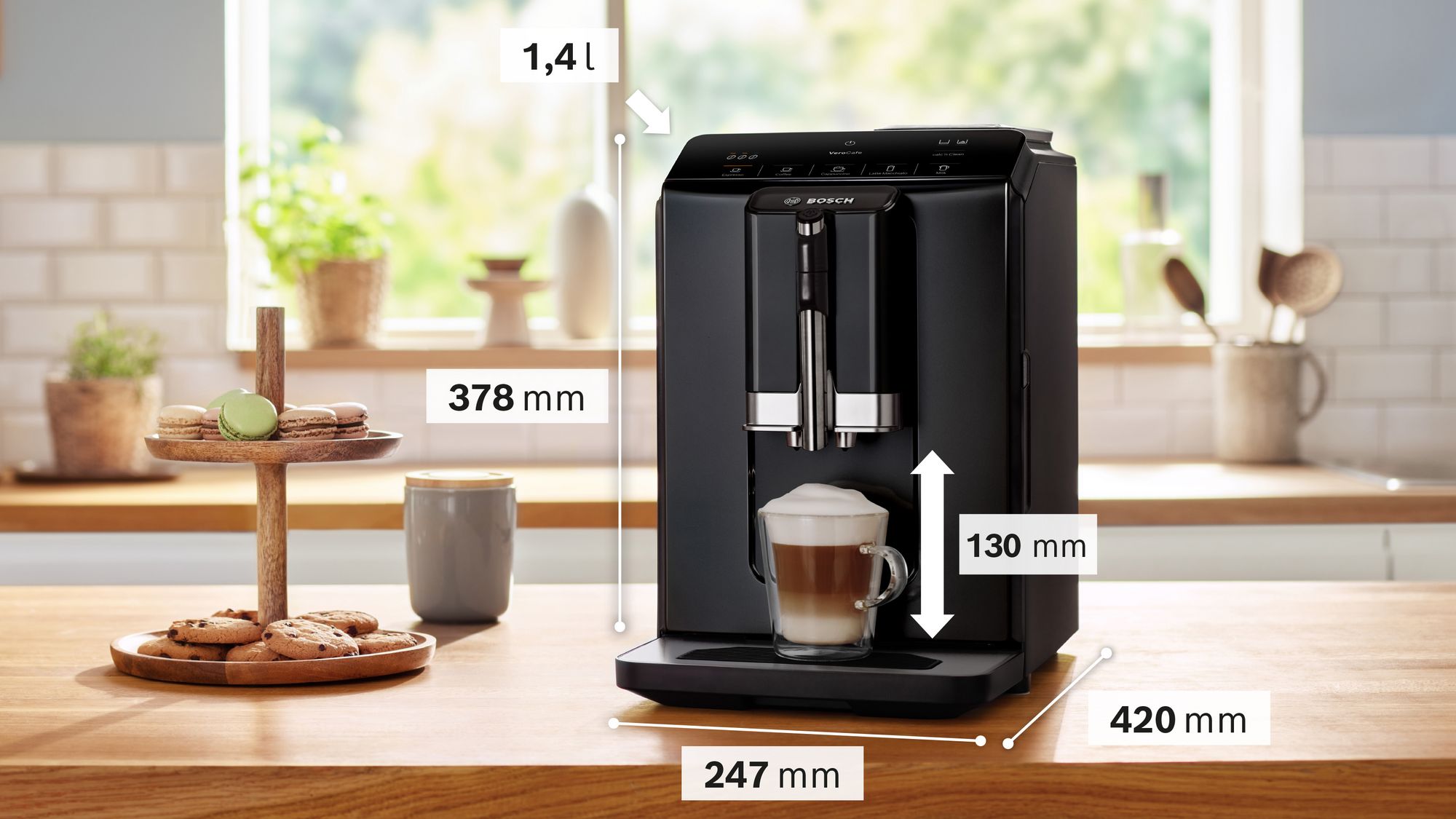 Máquina de café superautomática VeroCafe Série 2, preta, TIE20119