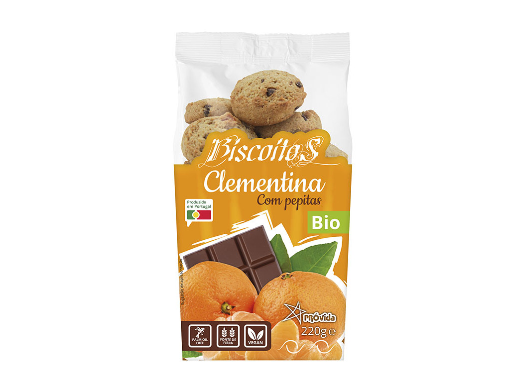BISCOITOS PRÓVIDA CLEMENTINA C/ PEP. CHOC. 220G