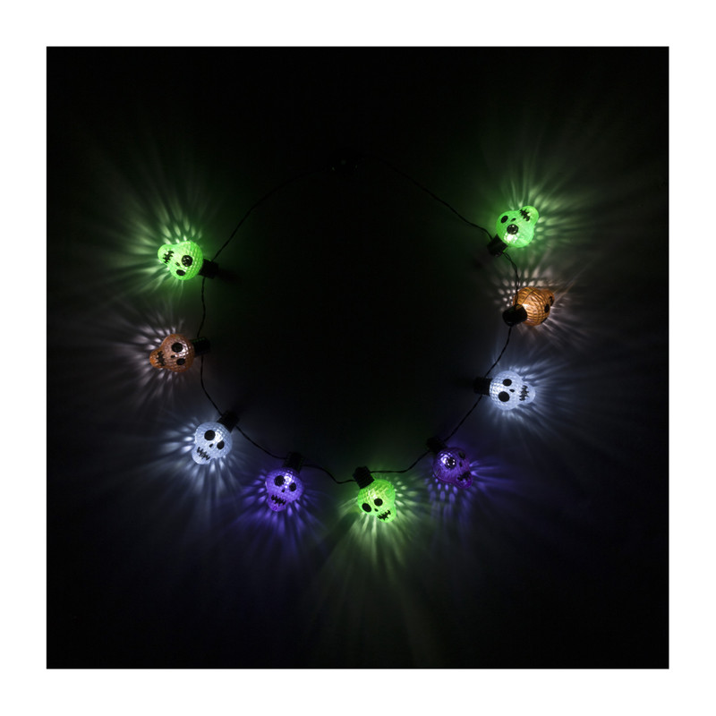 Ketting met lichtjes - skelet - ø44 cm