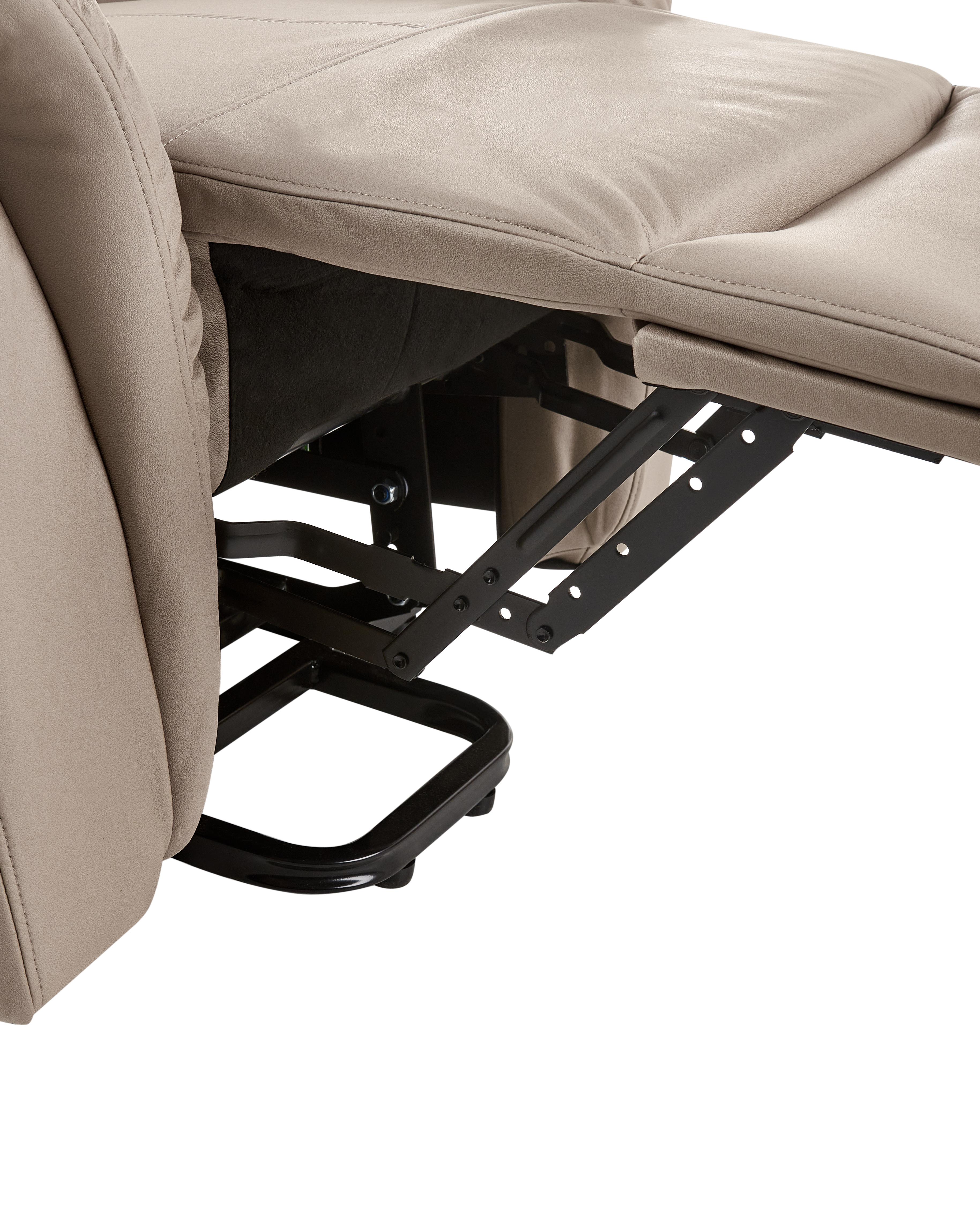 Elektrische relaxfauteuil GLORIE massagefunctie Kunstleer Taupe