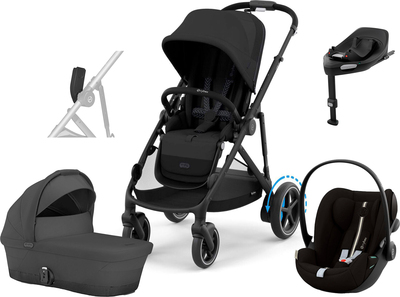 Cybex e-GAZELLE S Duovogn inkl. Cloud G i-Size Plus & Base, Moon Black