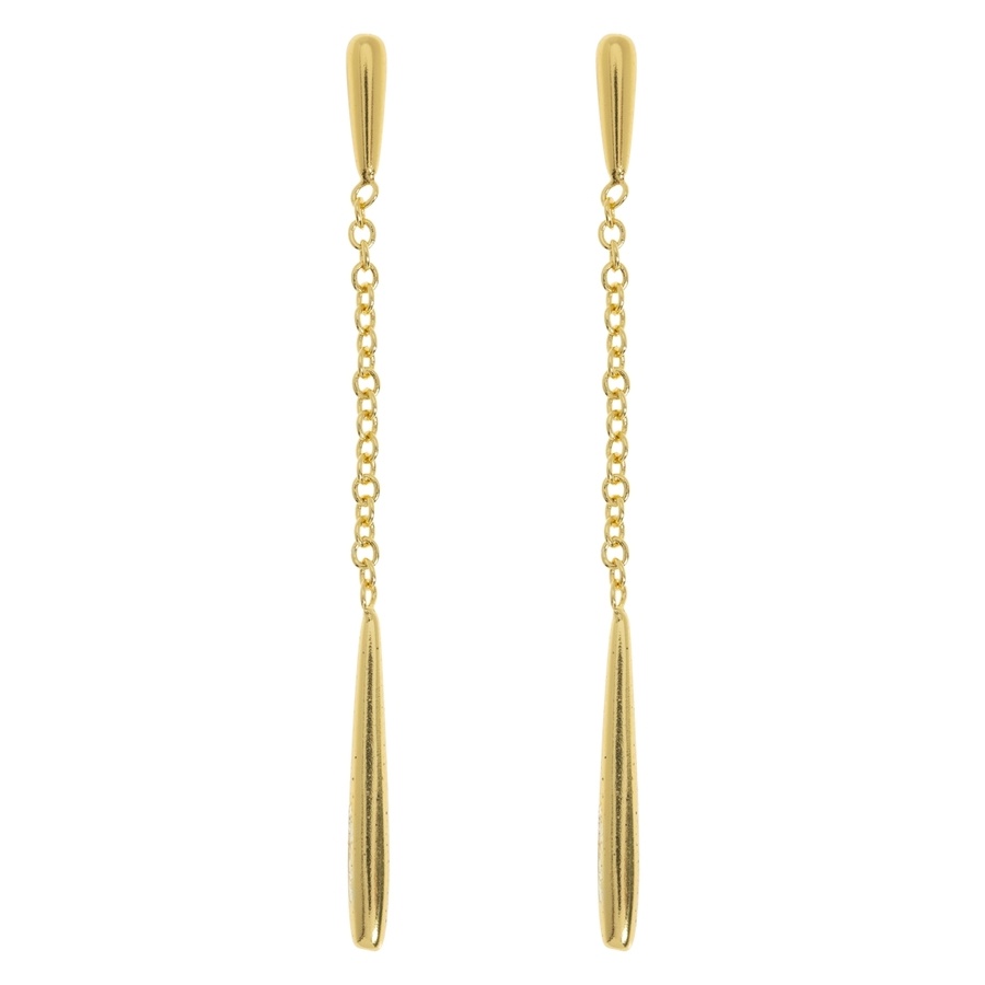Timi Of Sweden Nim Dangling Drop Chain Stud Earrings Gold 47mm