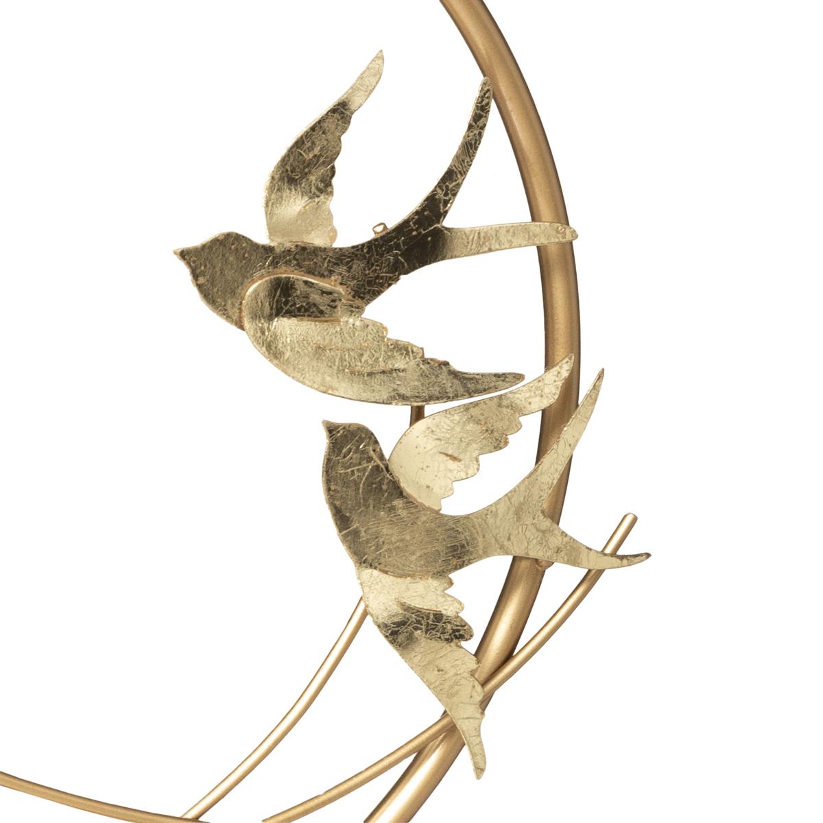 OBJET METAL OISEAU H.36CM