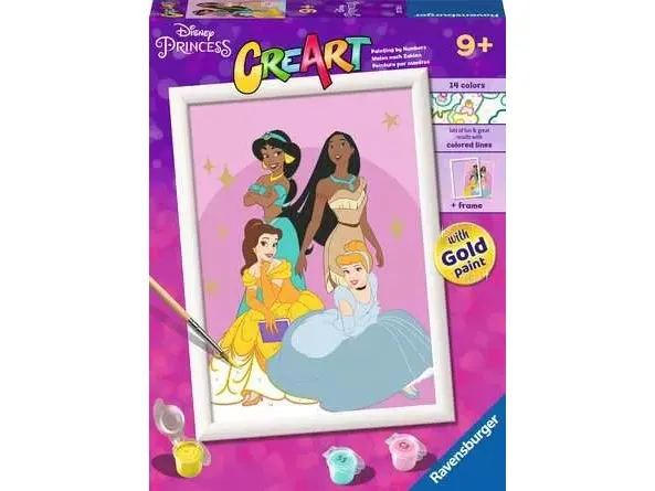 Ravensburger CreArt - MNZ - Disney Princesses, Sæt til støbning/maling til børn, 9 År, Flerfarvet