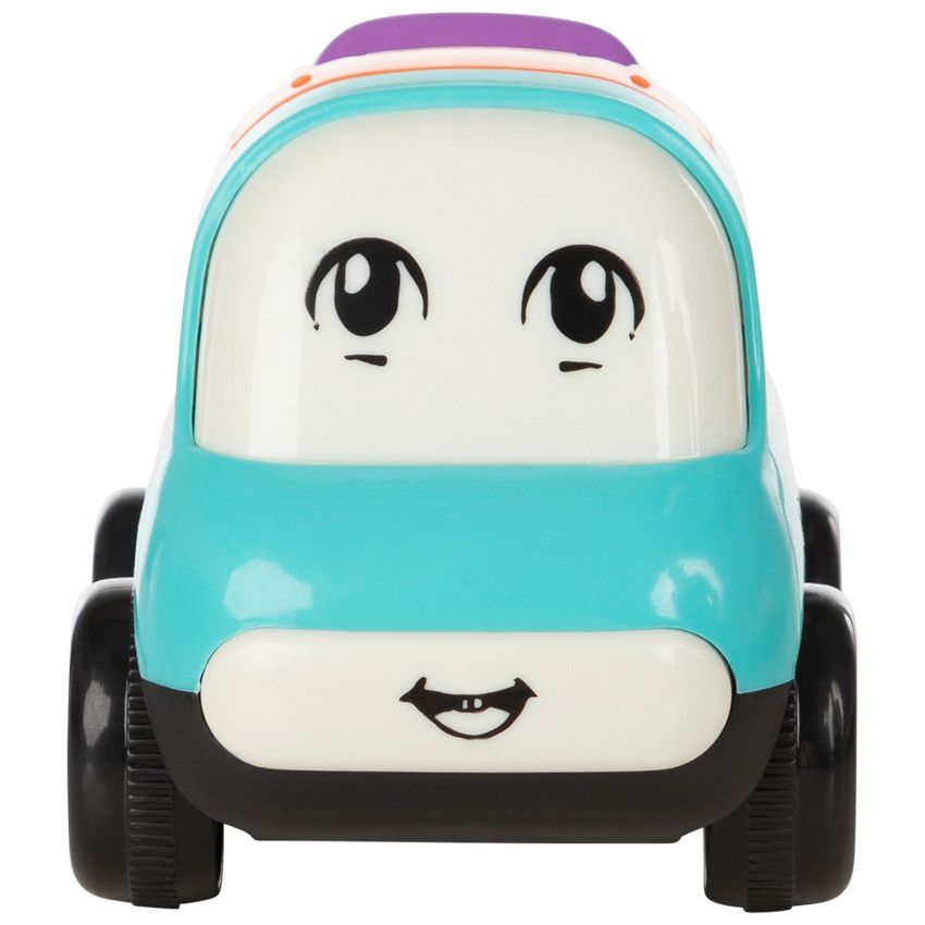 Jouet 1er âge petite voiture Vroumpiz - Bleu - Ecru