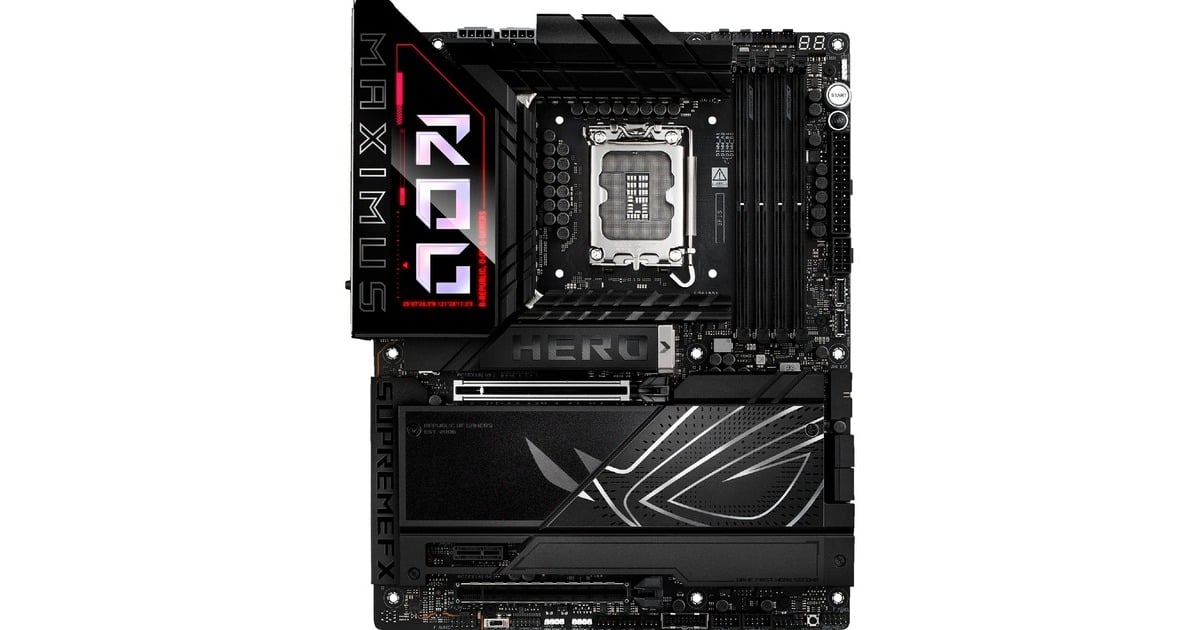 ASUSROG MAXIMUS Z890 HERO socket 1851 moederbord  (Zwart, RAID, 2.5Gb-LAN, 5Gb-LAN, Wi-Fi 7, BT, Sound, ATX)