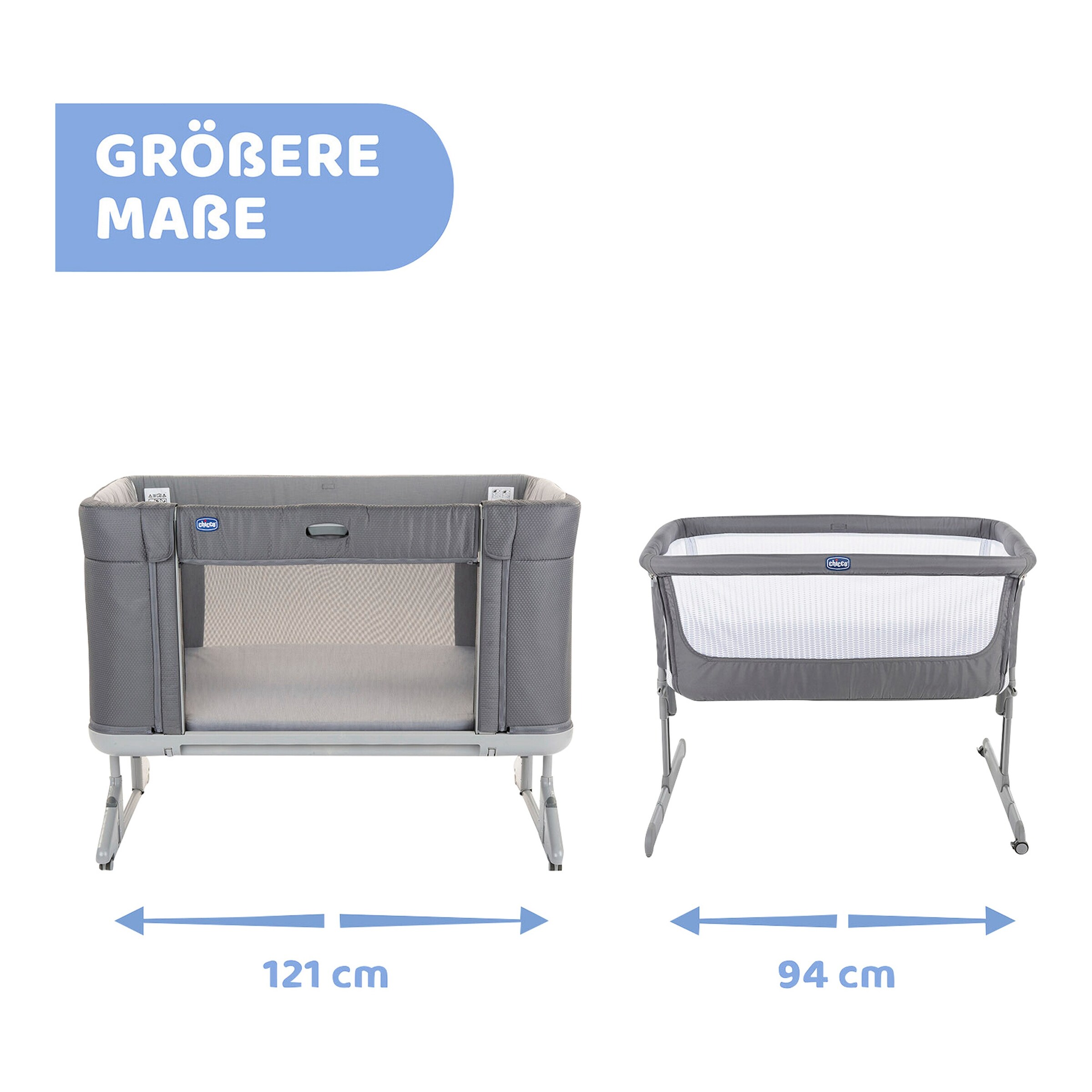 Chicco Beistellbett Next2Me Forever Moon Grey
