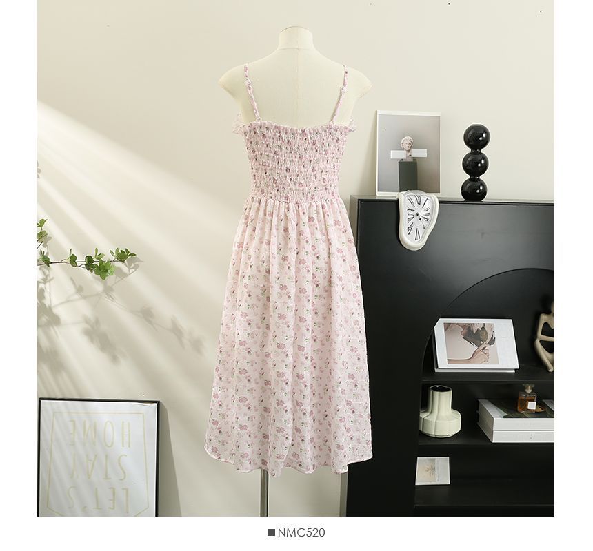 Lemongrass - Midi-jurk met korsettaille en bloemenprint in 5 kleuren