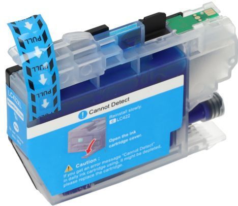 PrintAbout huismerk Inktcartridge LC-422XLC Cyaan Hoge capaciteit Geschikt voor Brother