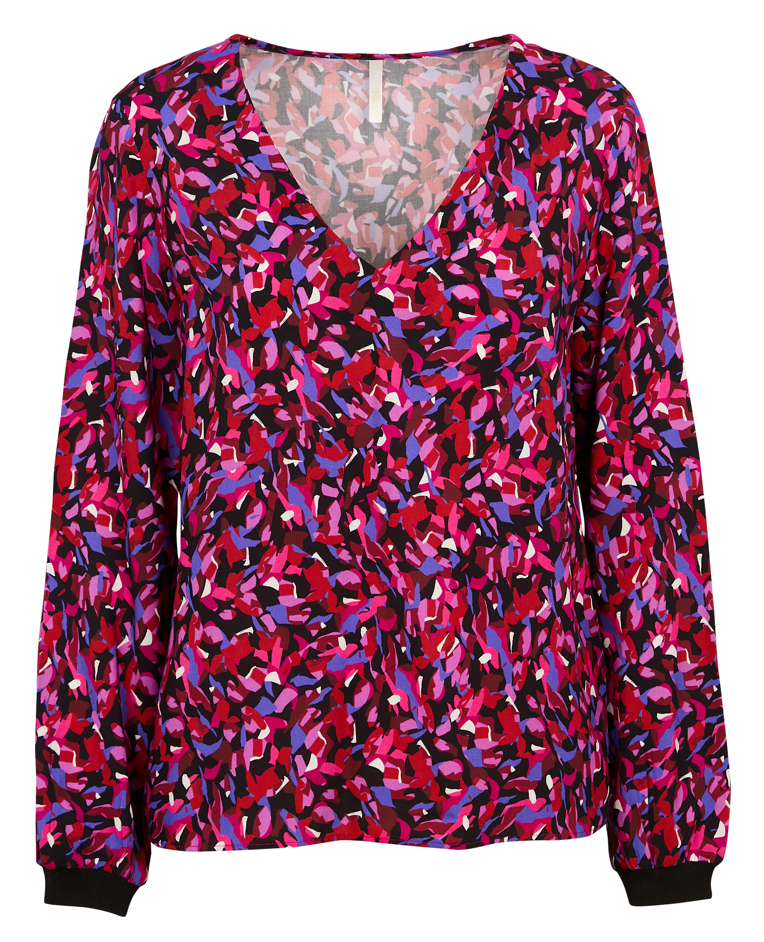 Blouse droite imprimée | Noir