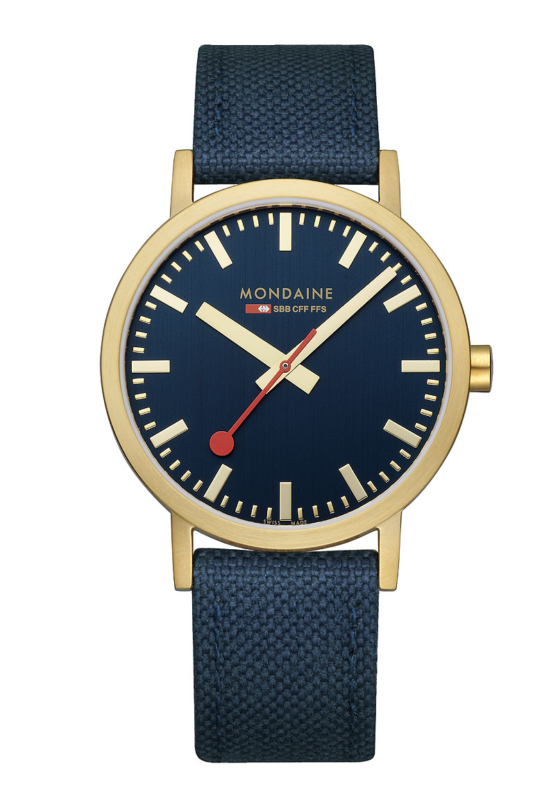 Mondaine SBB CLASSIC Blau Gold 40mm A660.30360.40SBQ