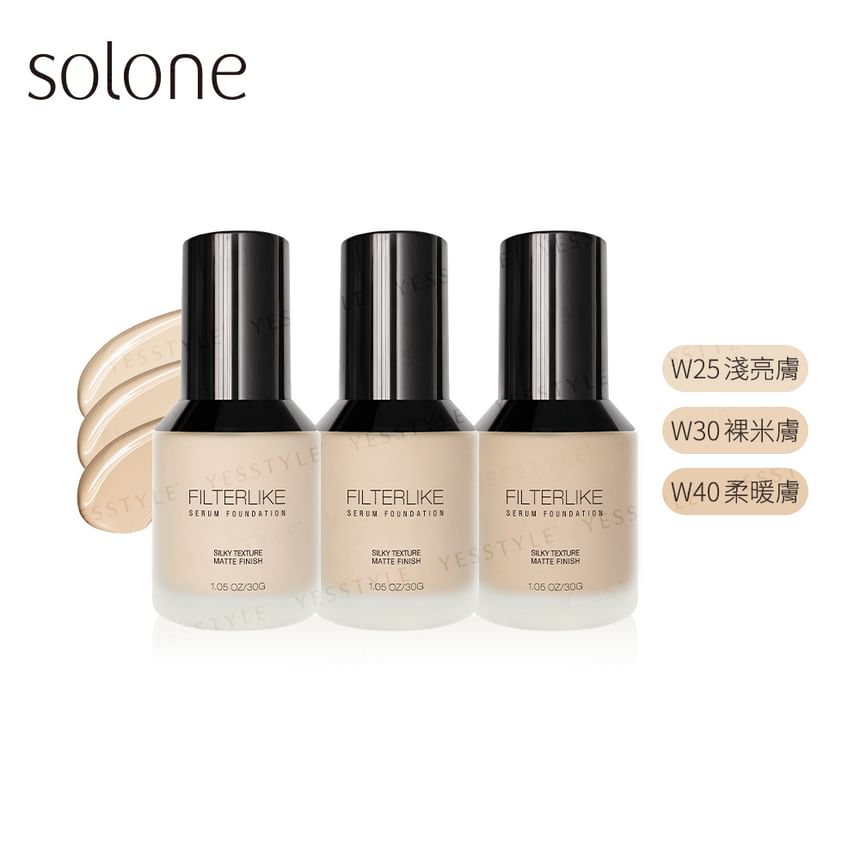 Solone - Filterlike Serum Foundation SPF 50 PA+++