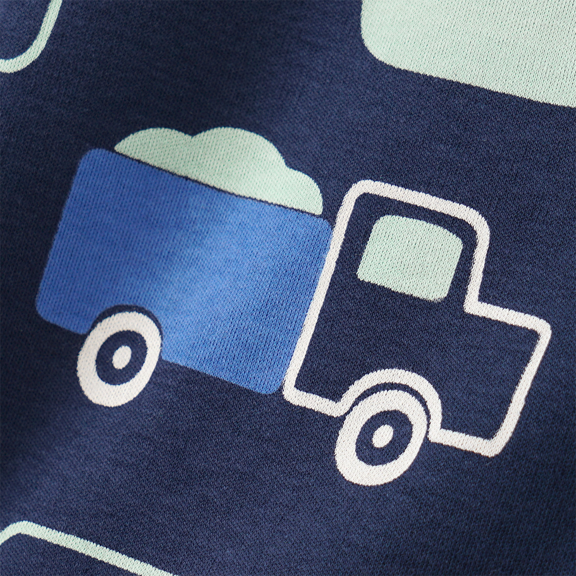 Topomini Baby Schlafanzug mit Auto-Motiven allover dunkelblau