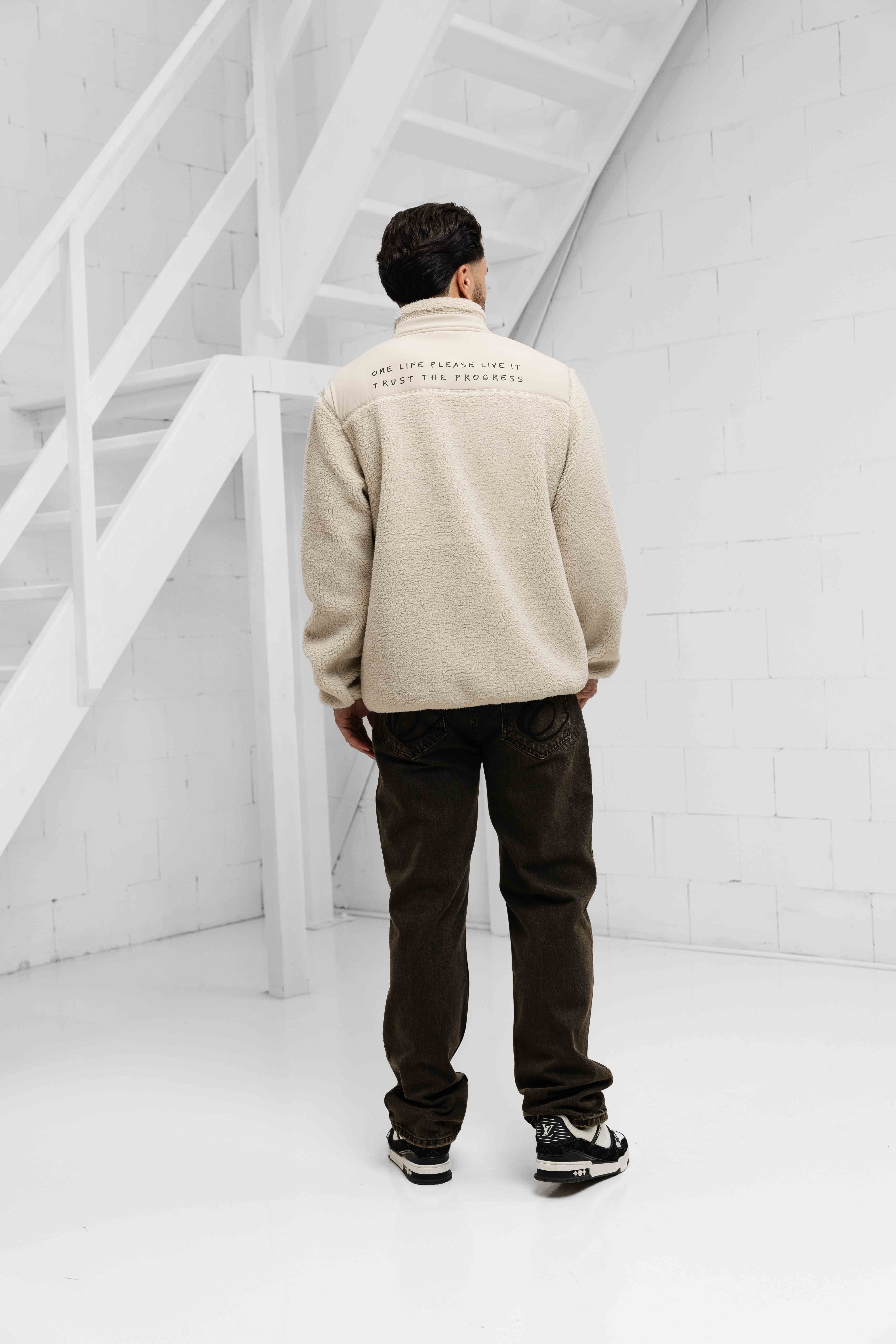 Enfance Fleece Jas Heren Beige