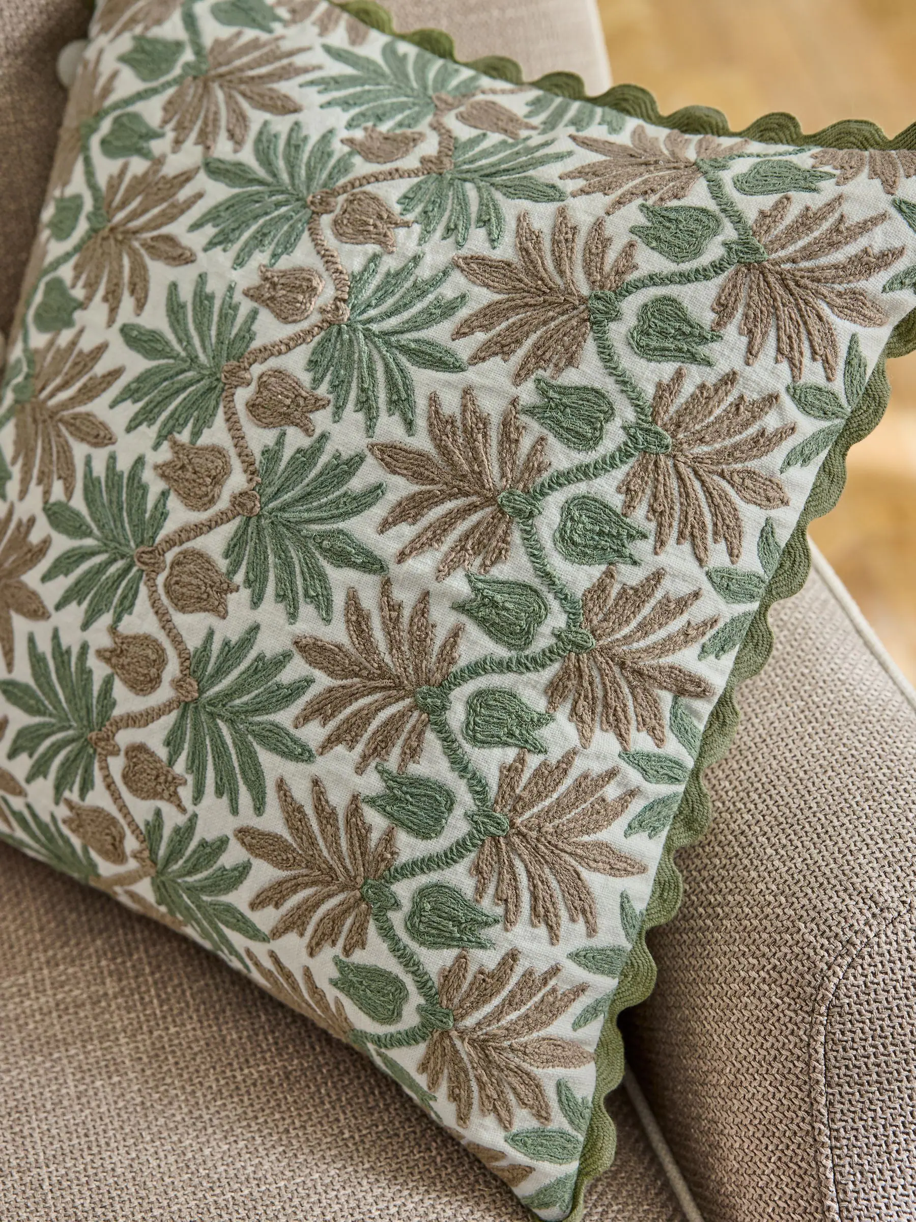 Nina Campbell Embroidered Cushion