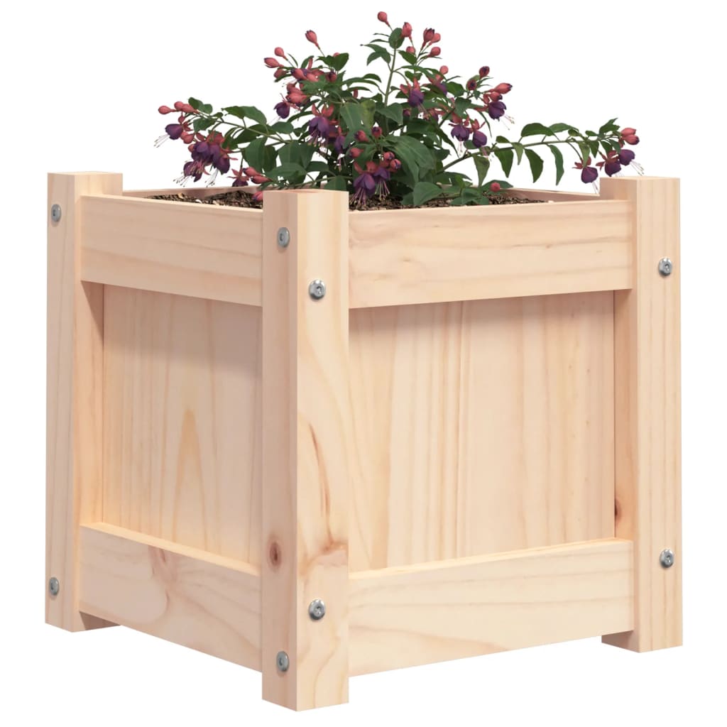 Jardinières 2 pcs bois de pin massif