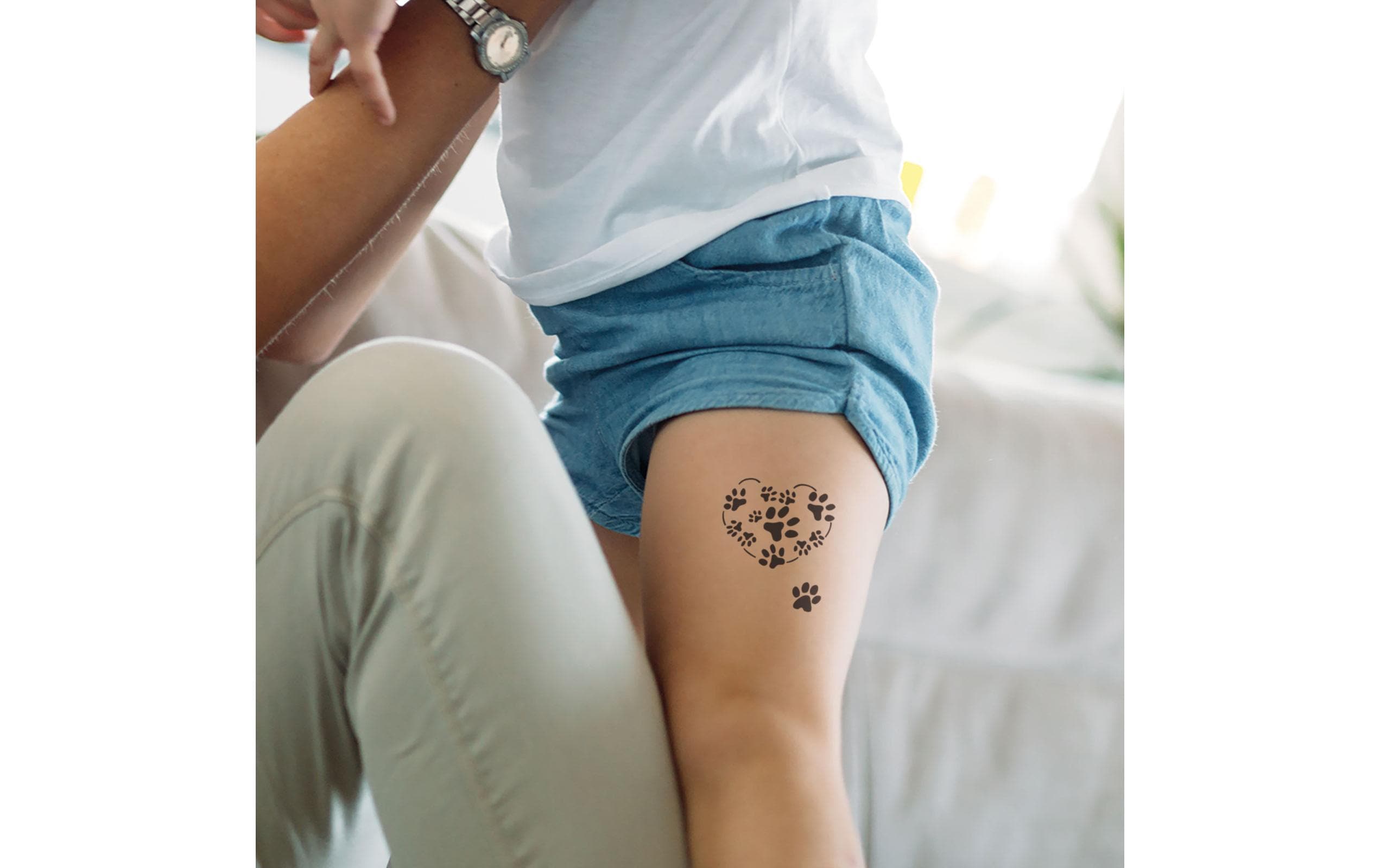 Tattoostempel Katzenpfote LargeMotiv-Stein für das perfekte Outdoor-Make-Up