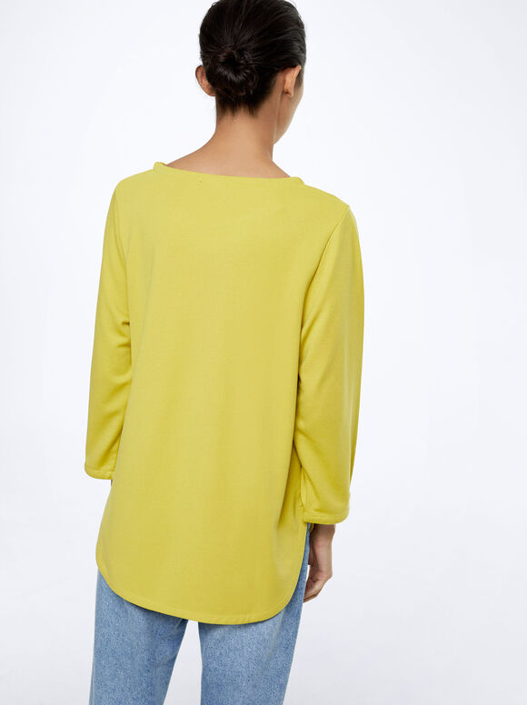 Camiseta de gola redonda - Amarela