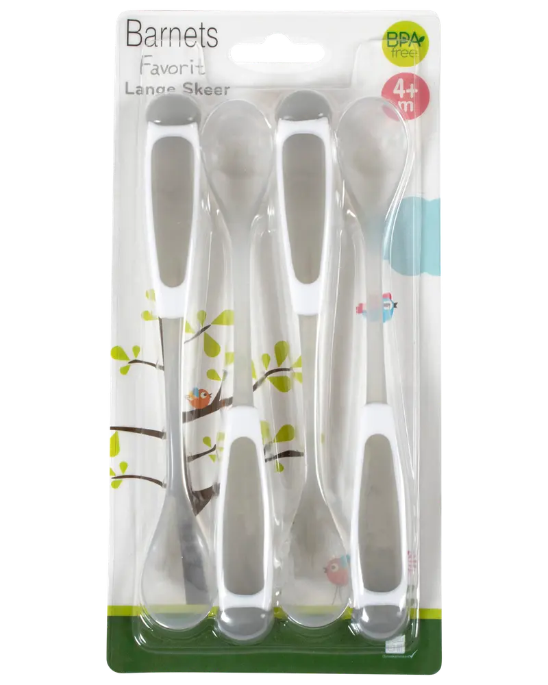 Barnets Favorit Ske lang 4-pak - assorterede varianter