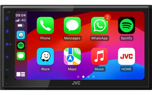 JVC KW-M595DBT, Sort, 22 W, 20 - 20000 Hz, 4 ohm (O), NTSC, PAL, AAC, FLAC, MP3, WAV, WMA