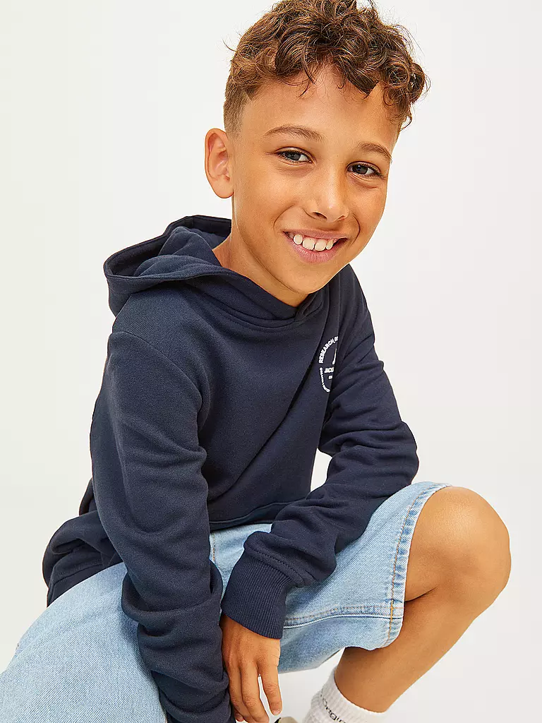 JACK & JONES Jungen Kapuzensweater - Hoodie JJESWIFT  dunkelblau